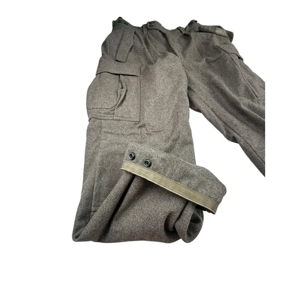 Vintage 1960s Rübezahl Bekleidung Military Wool Cargo Pocket Pants 32x29